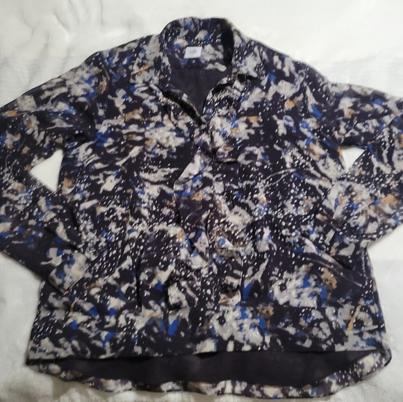 Cabi Blue and Cream Blouse- Medium - Picture 6 of 6